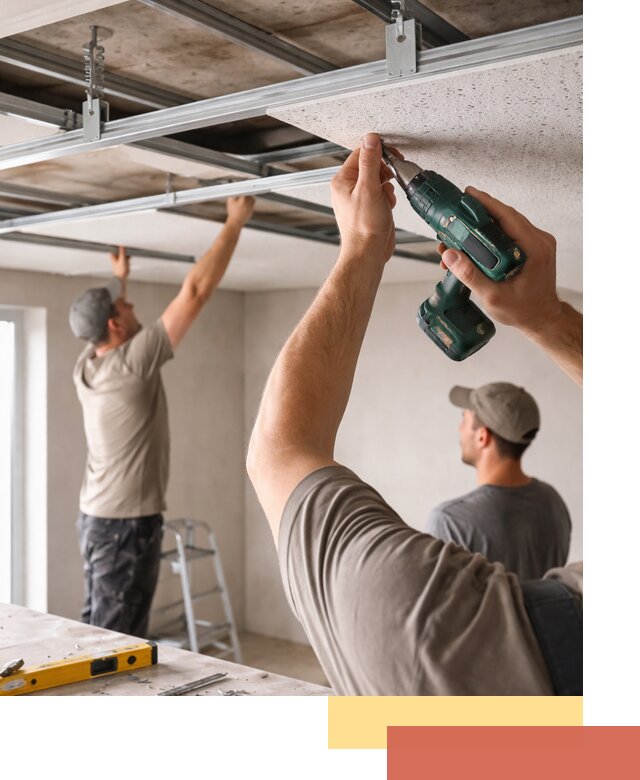 Монтаж акустического потолка в Кизляре под ключ