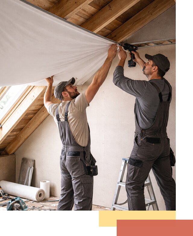 Монтаж натяжного потолка в мансарде в Кизляре