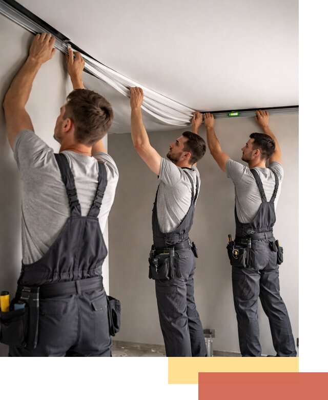 Теневые натяжные потолки в Кизляре: монтаж и отделка быстро и качественно