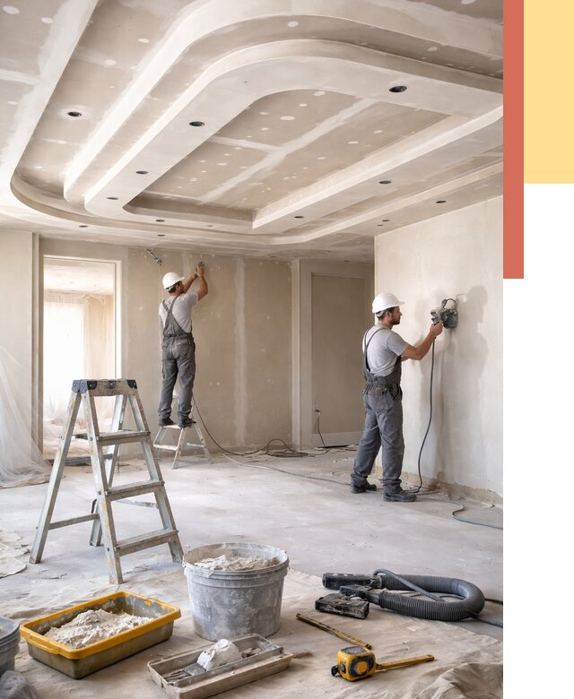 Многоуровневый потолок из гипсокартона в Кизляре от 762 руб. под ключ | ОТДЕЛОЧНИК-Кзр