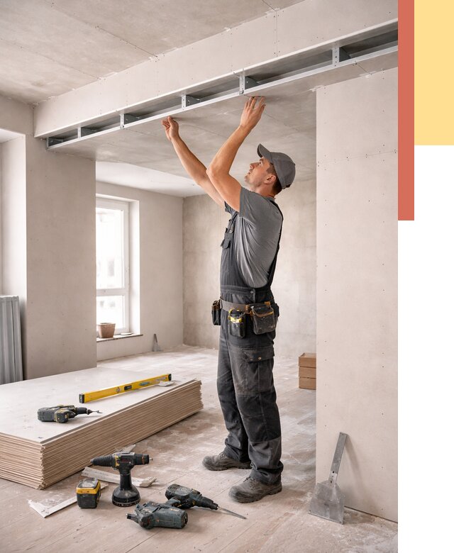 Потолок из гипсокартона с нишей в Кизляре от 1270 руб. под ключ | ОТДЕЛОЧНИК-Кзр