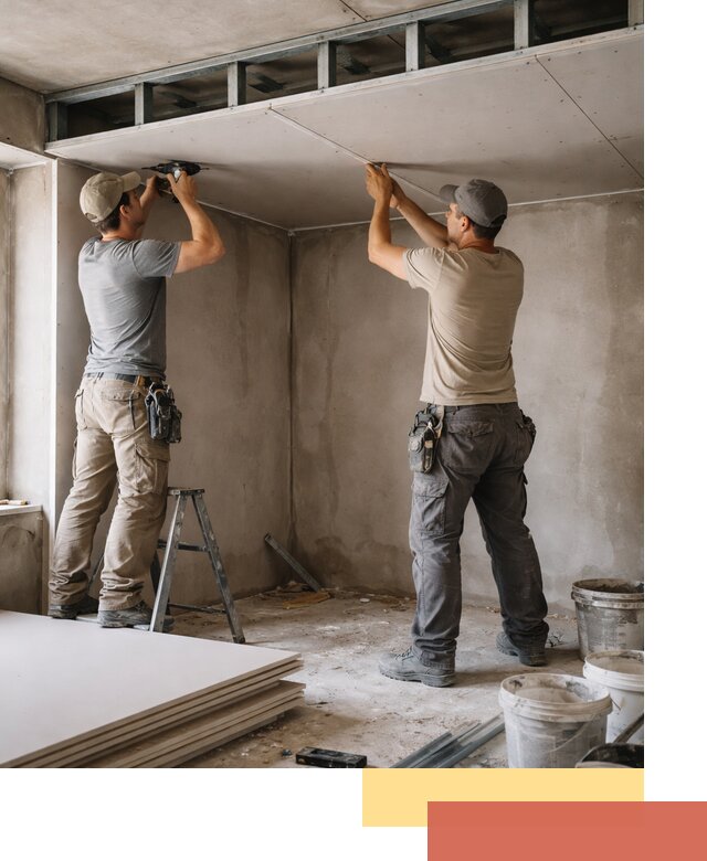 Короб из гипсокартона на потолке под ключ в Кизляре