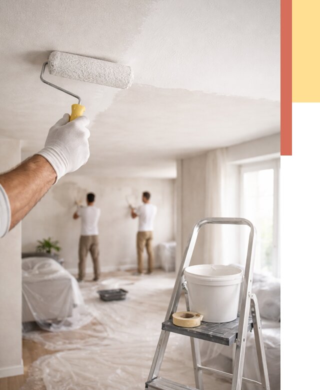 Покраска потолка акриловой краской в Кизляре от 2540 руб. | ОТДЕЛОЧНИК-Кзр