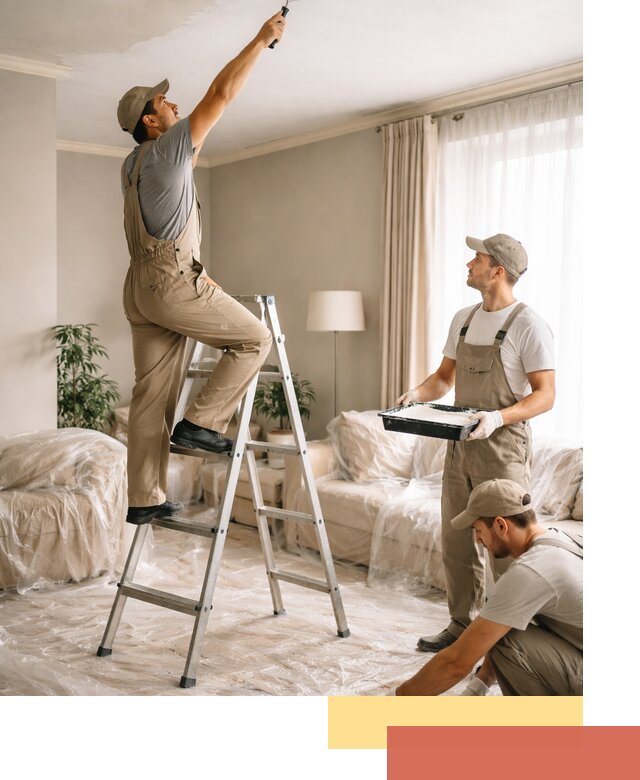 Покраска потолков акриловой краской в Кизляре качественно и быстро