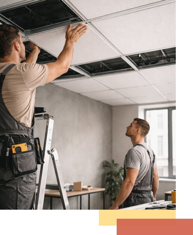 Монтаж потолочной плитки в Кизляре качественно и в срок